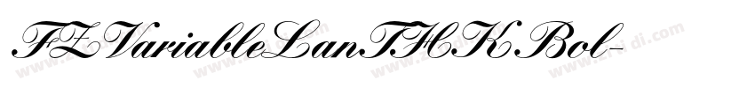 FZVariableLanTHK Bol字体转换